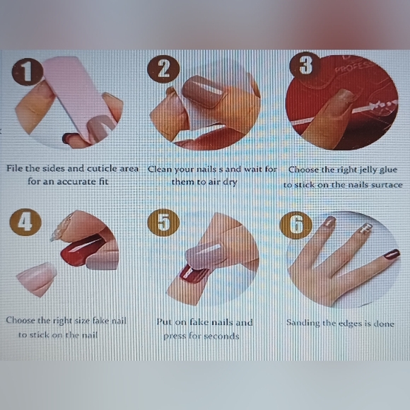 Glittery Rhinestone Short Press On Nails - Picture 4 of 6